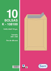 BOLSA BLANCA 260X360 100GR A108100 TIRA SILICONA P/10 | 25 UNIDADES | (SAM TALLERES MANIPULACION)